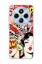 Redmi 14C Compatible Comic Book Women's Printed Transparent Phone Case