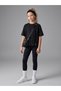 Girl's Modal Fabric Pleated Detailed T-Shirt