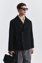 Relax Fit Double Breasted Short Coat - 3