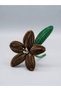 Handmade Chenille Fabric Brown Floral Background Curtain Holder – Decorative Curtain Collector and Curtain Accessory - 2