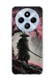Redmi 14C Compatible Samurai Full Moon Printed Transparent Phone Case