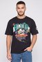 Zoox Men Crew Neck Short Sleeve Graphic Print T-Shirt, Black