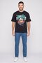 Zoox Men Crew Neck Short Sleeve Graphic Print T-Shirt, Black - 2