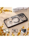 iPhone 18 Pro Max Case with Full Camera Protection, Magsafe Supported, Orange Edge, Transparent Back Cover - 2