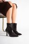Women's Short Side Zipper Heeled Boots[8cm]