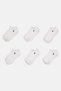 Men 6 Pairs Embroidered Logo Low Cut Socks, White - 3