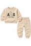 Boy's cotton-lined 3-piece set: jacket, sweater, and bottoms tracksuit - 2