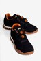 Women's Suede Sneakers with Floral Accessories Casual Sports Shoes Nira Black - 3