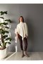 Women's Turtleneck Poncho Sweater - 4