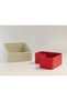 3D Printed Peanut Bowl - Dual Chamber Shell Separator Presentation Bowl - Beige Red - 2