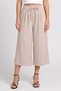 Women Regular Fit Solid Wide Leg Pants, Beige