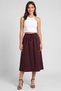 Women Solid Maxi Skirt, Dark Maroon - 2
