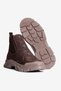 Women's Parachute Boots with Quilted Stitching and Rubber Detailing, Thick Sole, Borka Brown - 4