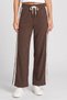 Women Regular Fit Textured Straight Leg Pants, Brown