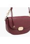 Textured Crossbody Bag with Button Closure - 4