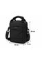 Ecs Black Men's Shoulder Bag with Adjustable Strap, Daily Use Crossbody Bag, Medium Size - 3