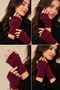 Very Soft Bearded Yarn Woven Cut Finger Gloves - 2