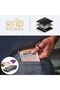 محفظة جلدية نحيفة بجيب أمامي، تصميم بسيط، حماية من تقنية RFID، حجم متوسط - 4