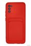Spt-Gld Newface Galaxy A02S Case Kelvin Silicone with Business Card Holder (195713) - Red