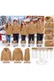 Girls Boys Soft Plush Cardigan – Star Embroidered Hooded Zippered Brown Winter Cardigan 8-9-10-11-12-13 Years Old - 6