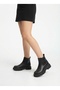 Girls' Black Color Zippered Non-Slip Sole Domi Boots - 4