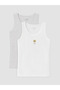 Lcw Kids Gray Crew Neck Boys' Undershirt Set of 2