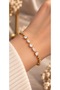 Gold Color Mixed Cut Stone Ball Chain Bracelet – Elegant and Sparkling Women's Jewelry - 2
