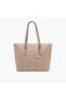 Textured Tote Bag with Charm