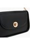 Solid Crossbody Bag with Twist Lock Closure - 5