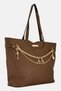 Women Brand Logo Tote Bag, Brown - 2