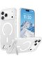 Case for iPhone 17 Pro Max with Invisible Kickstand, Translucent Cover [Compatible with Mag - 2