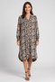 Women Floral Print Shirt Dress, Multicolor