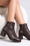 Women's Heeled Boots 5 cm Heel Length Non-Slip Sole Zippered Comfortable Warm Lining Women's Boots - 2