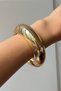 Metal Form Collection Bold Handcuff Bracelet - Gold - 2