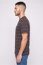 Men Crew Neck Short Sleeve Stripe T-Shirt, Multicolor - 3