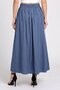 Women Plain Midi Skirts, Dusty Blue - 4