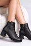 Women's Heeled Boots 5 cm Heel Length Non-Slip Sole Zippered Comfortable Warm Lining Women's Boots - 2