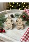 Christmas Tree Ornament/Wooden Christmas Tree Ornaments/Cookie Man Tree Ornament/2 Pieces 8 cm - 2