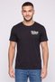 Men Crew Neck Short Sleeve Graphic Print T-Shirt, Navy Blue