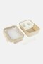 Multi Compartment Container With Fork, Biege - 2