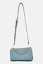 Women Brand Logo Cross Body Bag, Dusty Blue