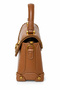 Brown Logo and Staple Detailed Box Design Women's Hand and Shoulder Bag - 3