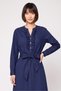 Women Plain Midi Dress, Navy Blue - 2