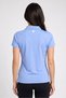 Women Sportswear Fit Short Sleeve Outdoor Polo Shirt, Light Blue - 4
