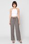 Women Regular Fit Checkered Wide Leg Pants, Multicolor - 2