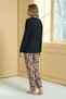 Women's Front Buttoned Soft Viscose Battal Pajama Set - 3