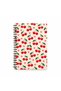 Cherry Metal Spiral Oval Corner Notebook Ivory A5 Unlined 100 Sheets - 3