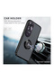 Oppo a60 compatible case with ring stand, extra impact protection hard silicone cover - green - 3