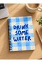Some Drink Water Metal Spiral Oval Corner Notebook Ivory A5 Unlined 100 Sheets - 2