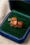 Adjustable Ring with Copper and Natural Stone Detail